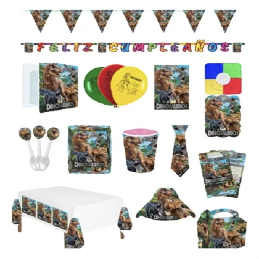 Kit Decoración Piñata Dinosaurios Fiesta Infantil Globos img #1