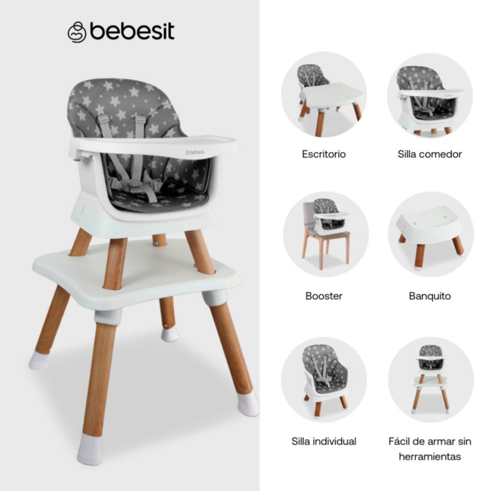Silla Comedor Bebe Infantil 5 En 1 Elite Dinner BEBESIT