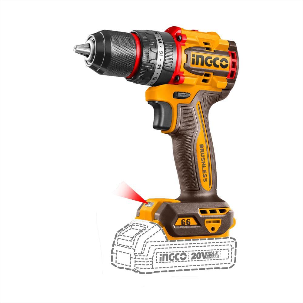 Kit Taladro+Llave Impacto Inalambrica 20V Ingco Uckli20275 img #2