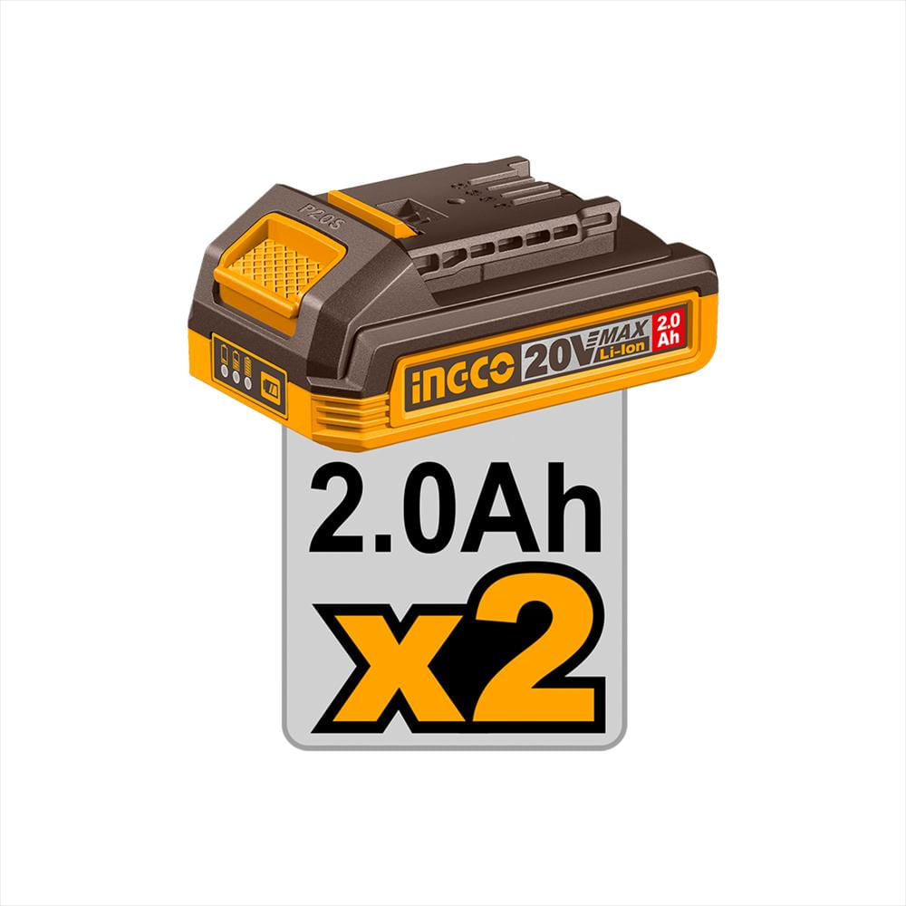 Kit Taladro+Llave Impacto Inalambrica 20V Ingco Uckli20275 img #4
