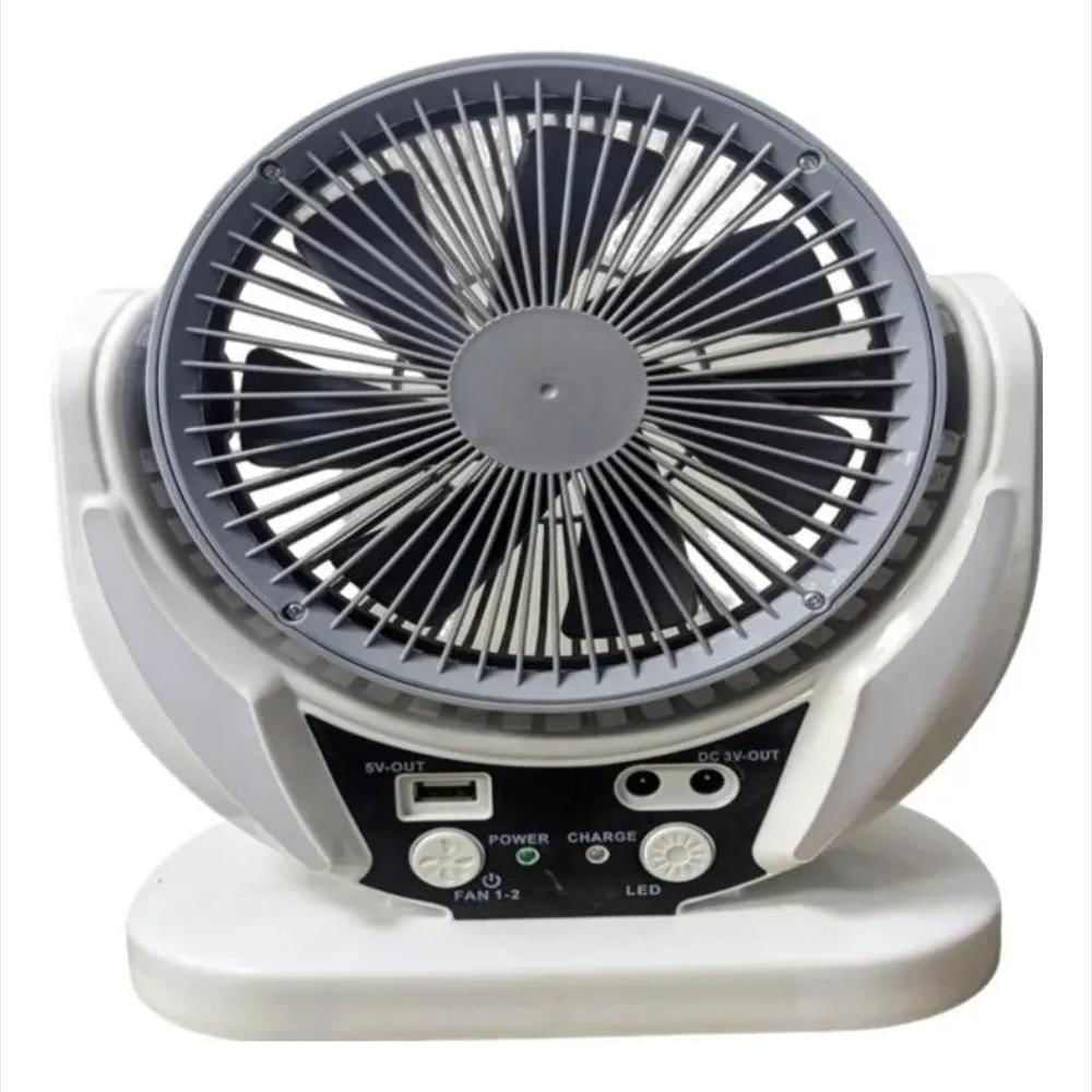 Ventilador Panel Solar 2 Velocidades Bombilla Luz Emergencia img #2