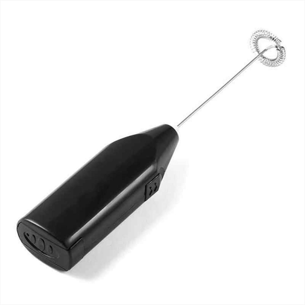 Mini Mezclador Batidor Eléctrico De Pilas Negro img #3
