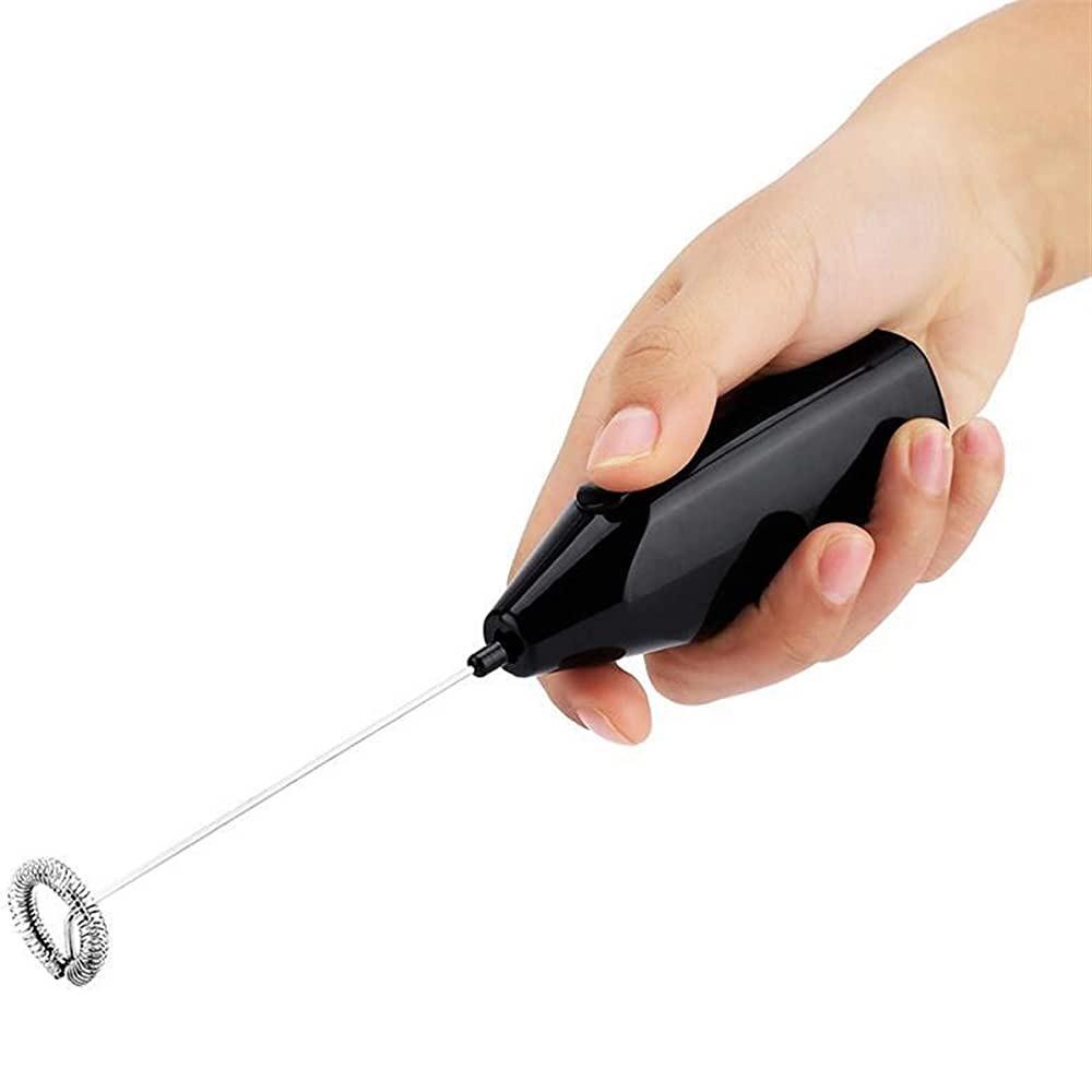 Mini Mezclador Batidor Eléctrico De Pilas Negro img #4