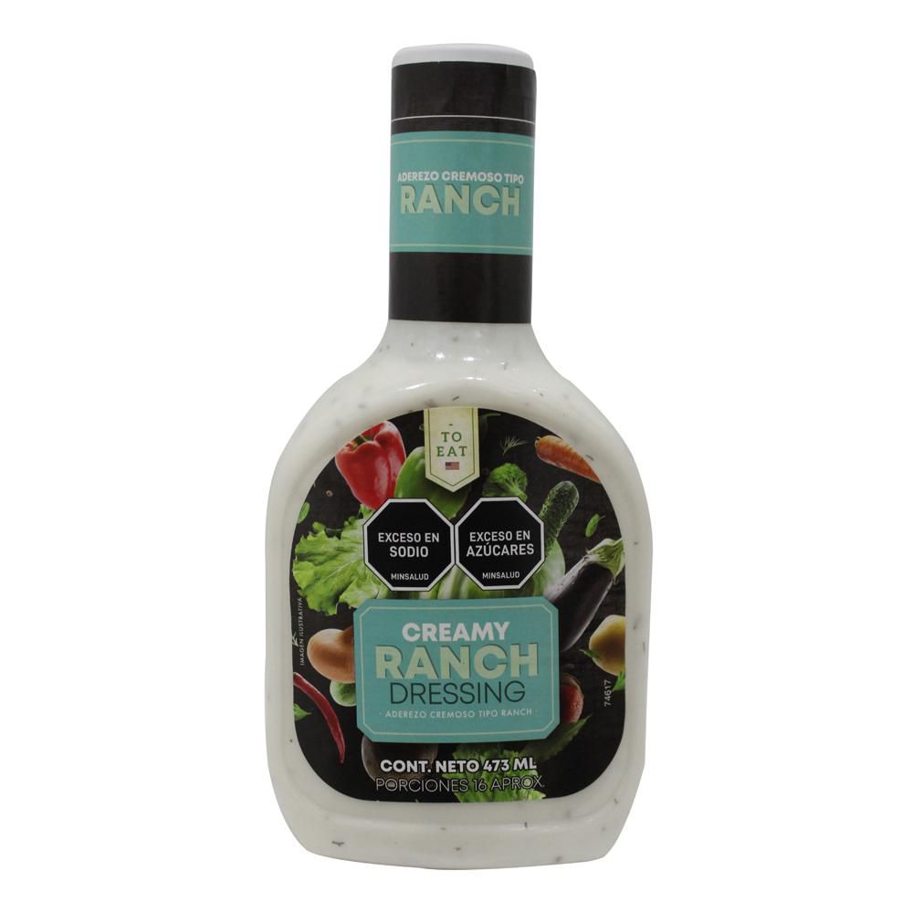 Aderezo TO EAT MARCA EXCLUSIVA cremoso tipo ranch (475  ml) img #1
