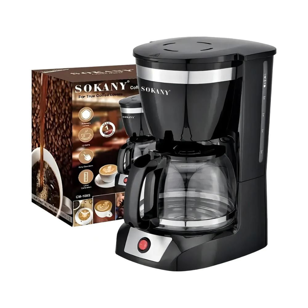 Cafetera Expreso Sokary Cm 108S Negra Inoxidable Negro img #1