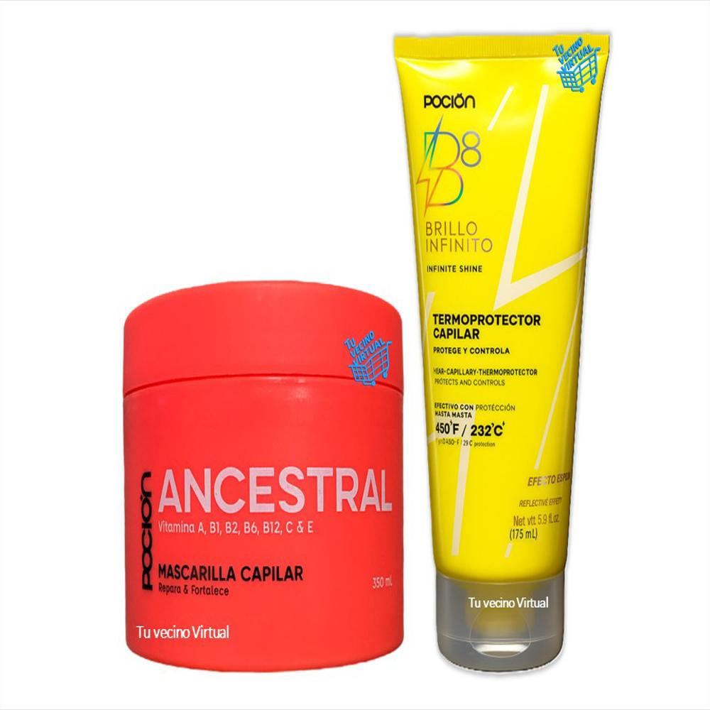 Mascarilla Ancestral Y Termoprotector Capilar La Pocion