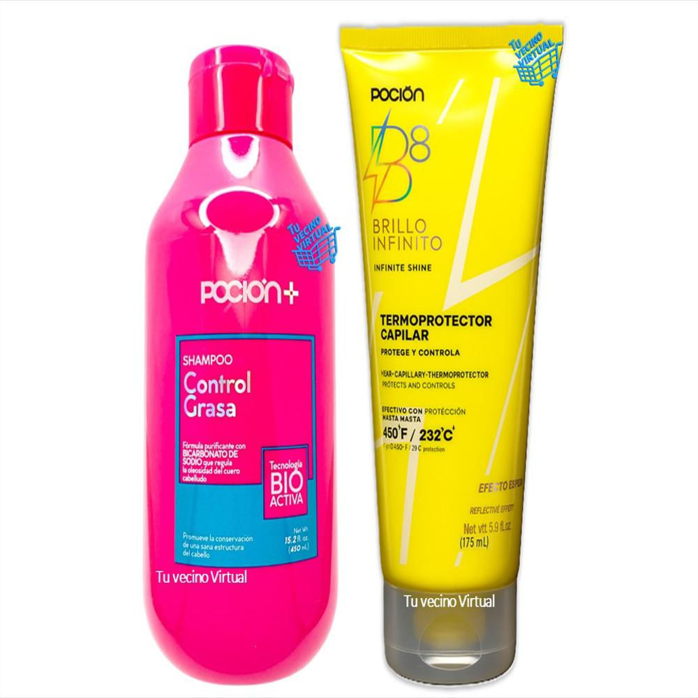 Shampoo Control Grasa Y Termoprotector Capilar La Pocion
