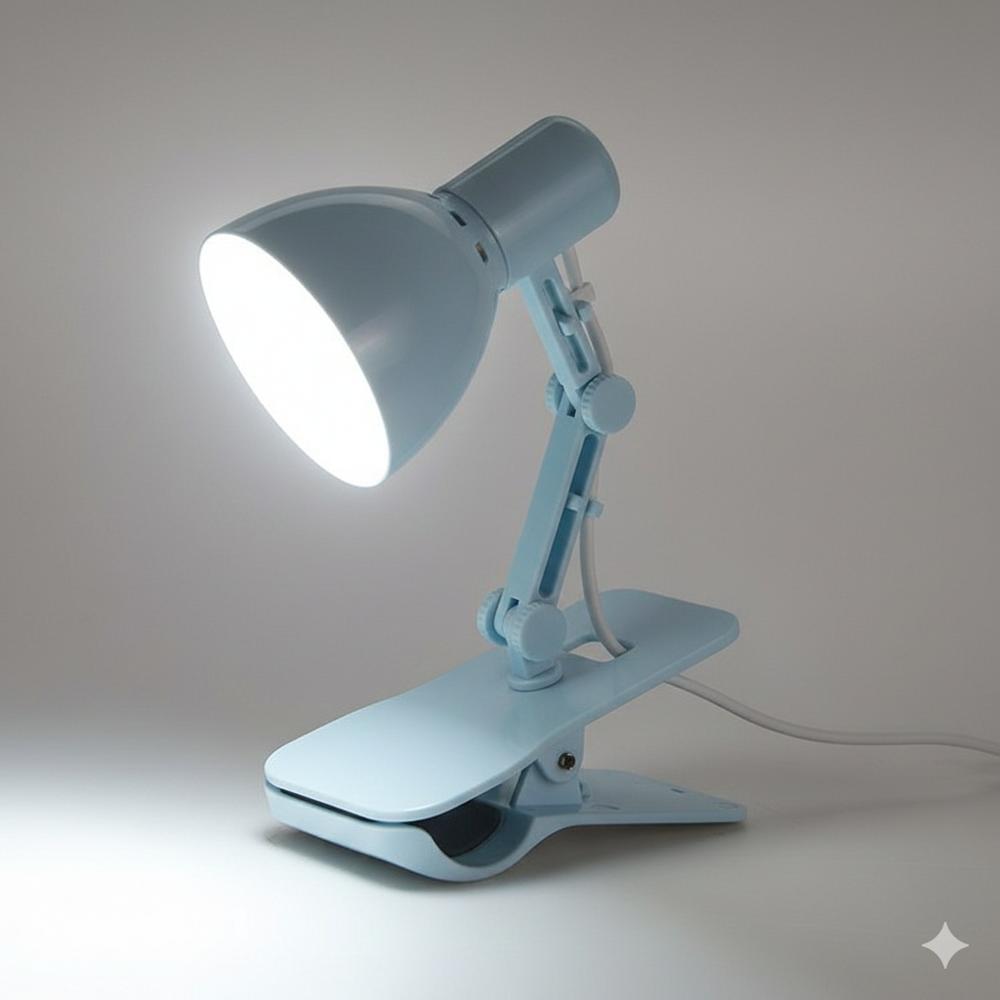 Lámpara Led Ajustable Con Pinza Y Cuello Flexible Usb 360° Azul img #2