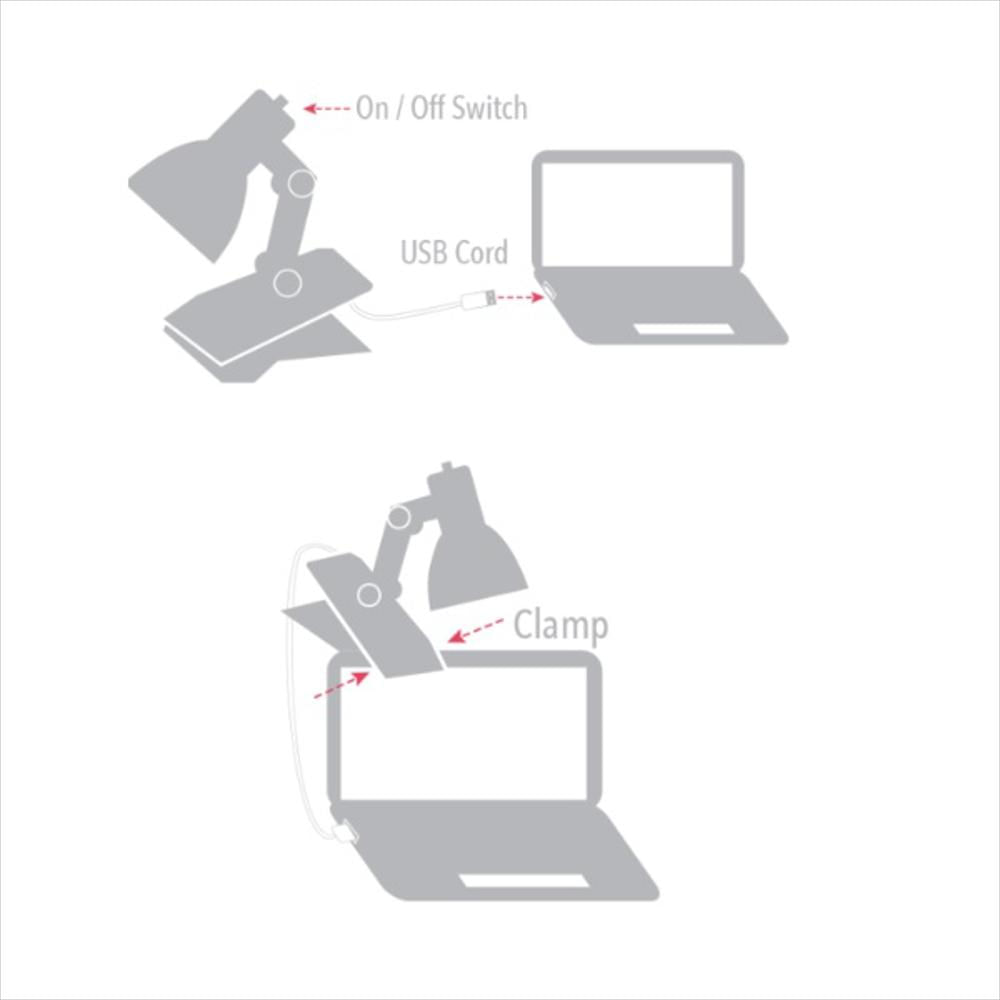 Lámpara Led Ajustable Con Pinza Y Cuello Flexible Usb 360° Azul img #5