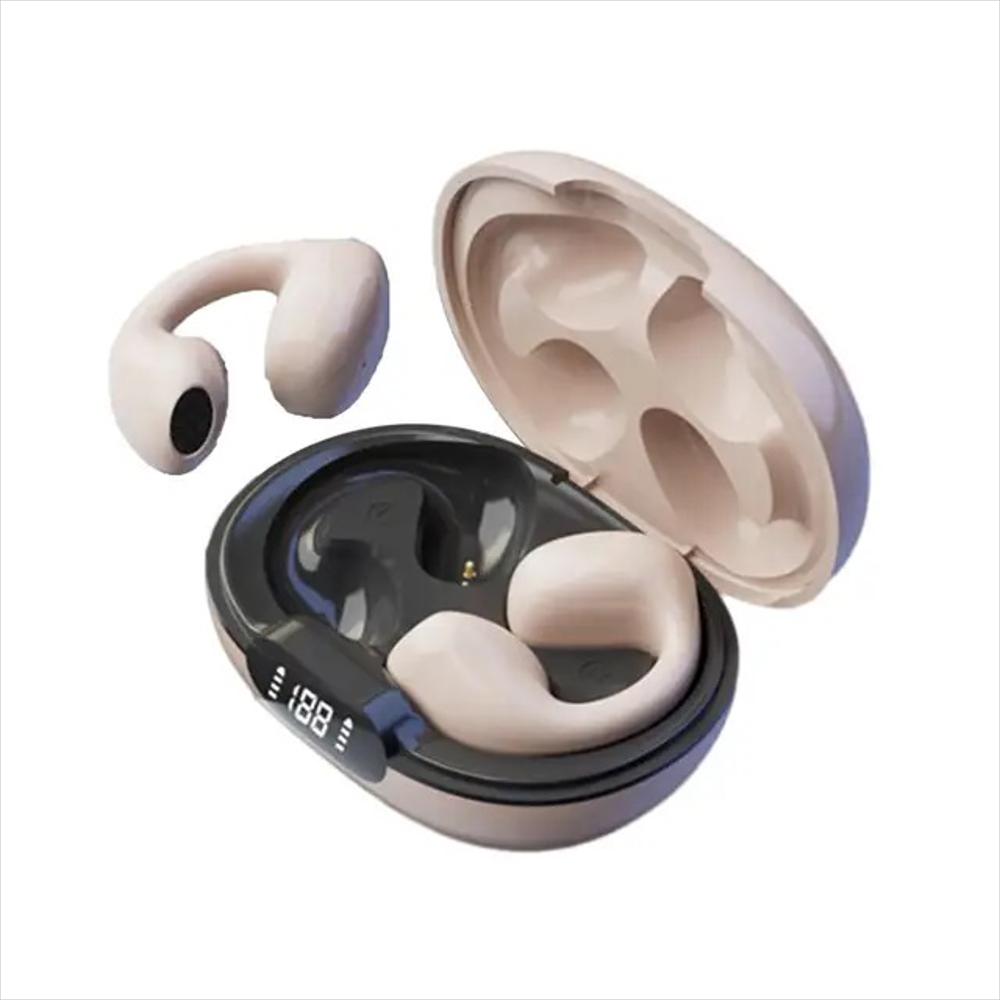 Audífonos Inalámbrico Bluetooth Earcuff Con Pantalla Led F60 Rosa img #3