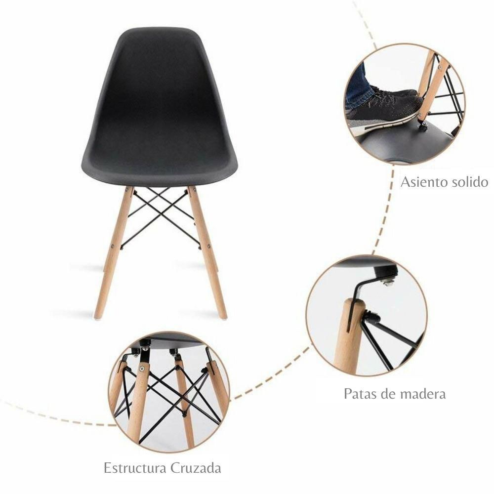 Set X2 Silla Eames Adulto N. EKONOMODO DESIGN EKMB2235N img #2