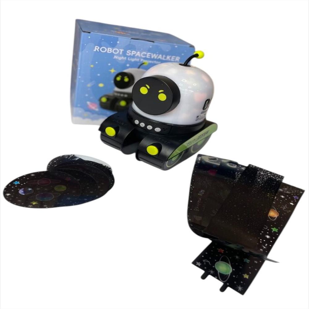 Lampara Robot Nocturna Proyector Luces Galaxia img #3