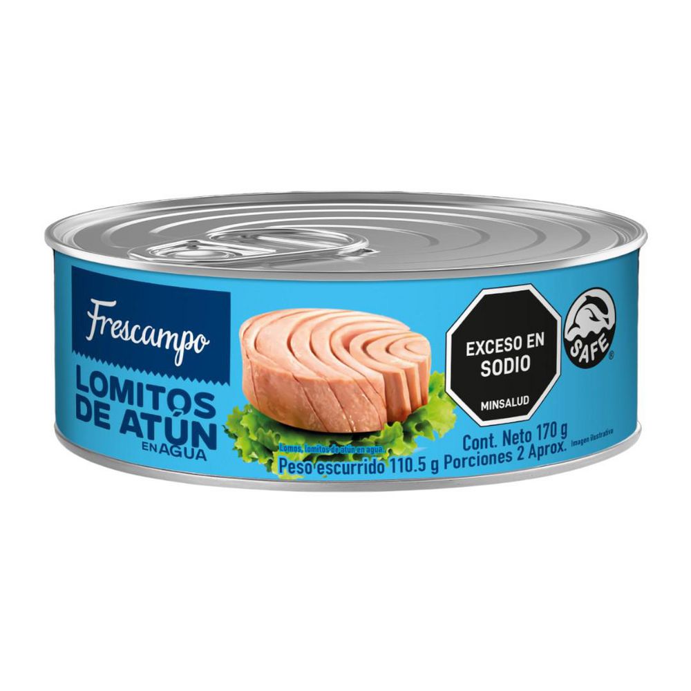 Lomitos de atún FRESCAMPO en agua (110.5  gr)