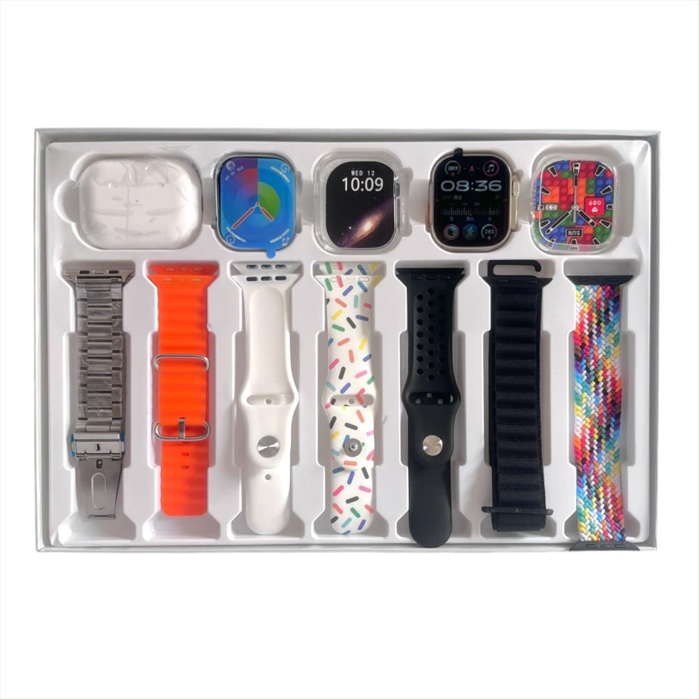 Combo 2 Smartwatch I60 + 6 Pulsos + 1 Audífonos Set 12 En 1 img #1