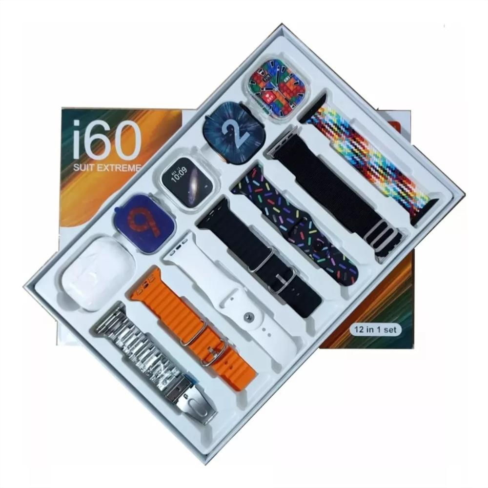 Combo 2 Smartwatch I60 + 6 Pulsos + 1 Audífonos Set 12 En 1 img #3