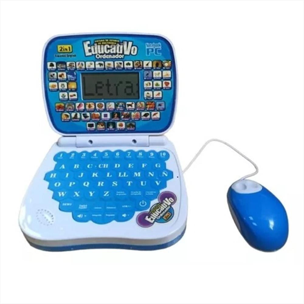Computador Didáctico Mini Laptop Educativo Inglés Y Español Azul img #3