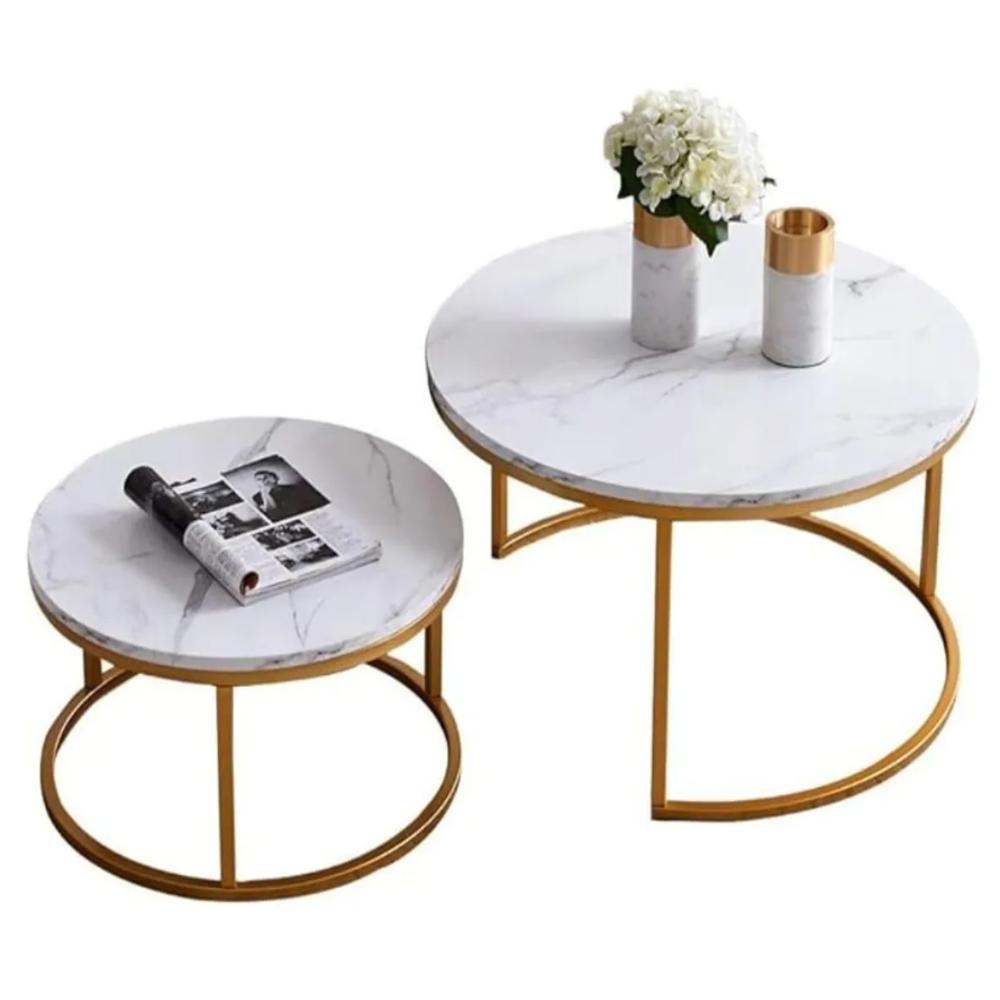 Mesa De Centro Doble A6711 Color Blanco img #1