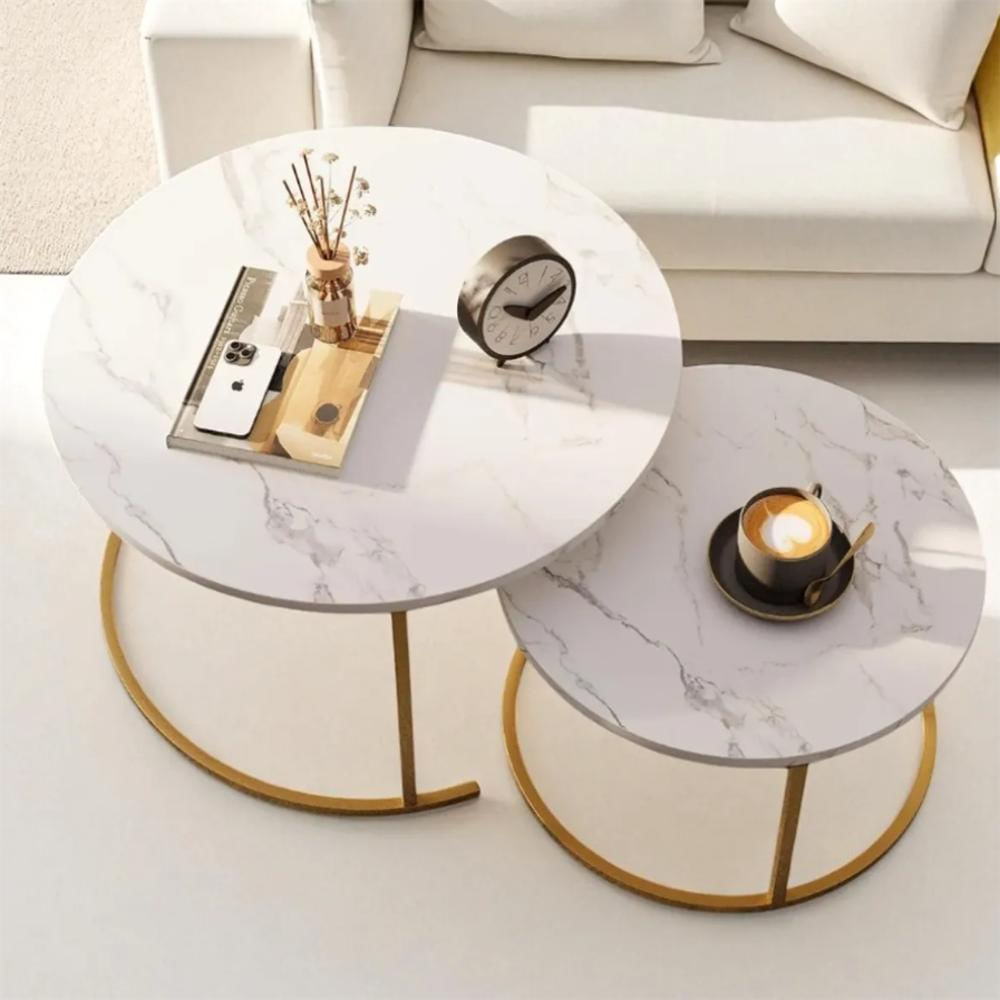 Mesa De Centro Doble A6711 Color Blanco img #3