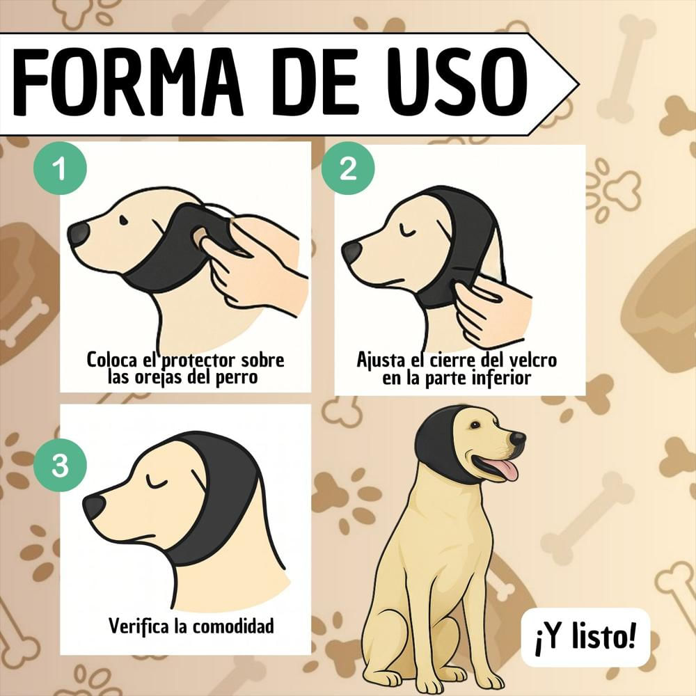 Protector Auditivo Mascotas Ajustable Y Comodo img #5
