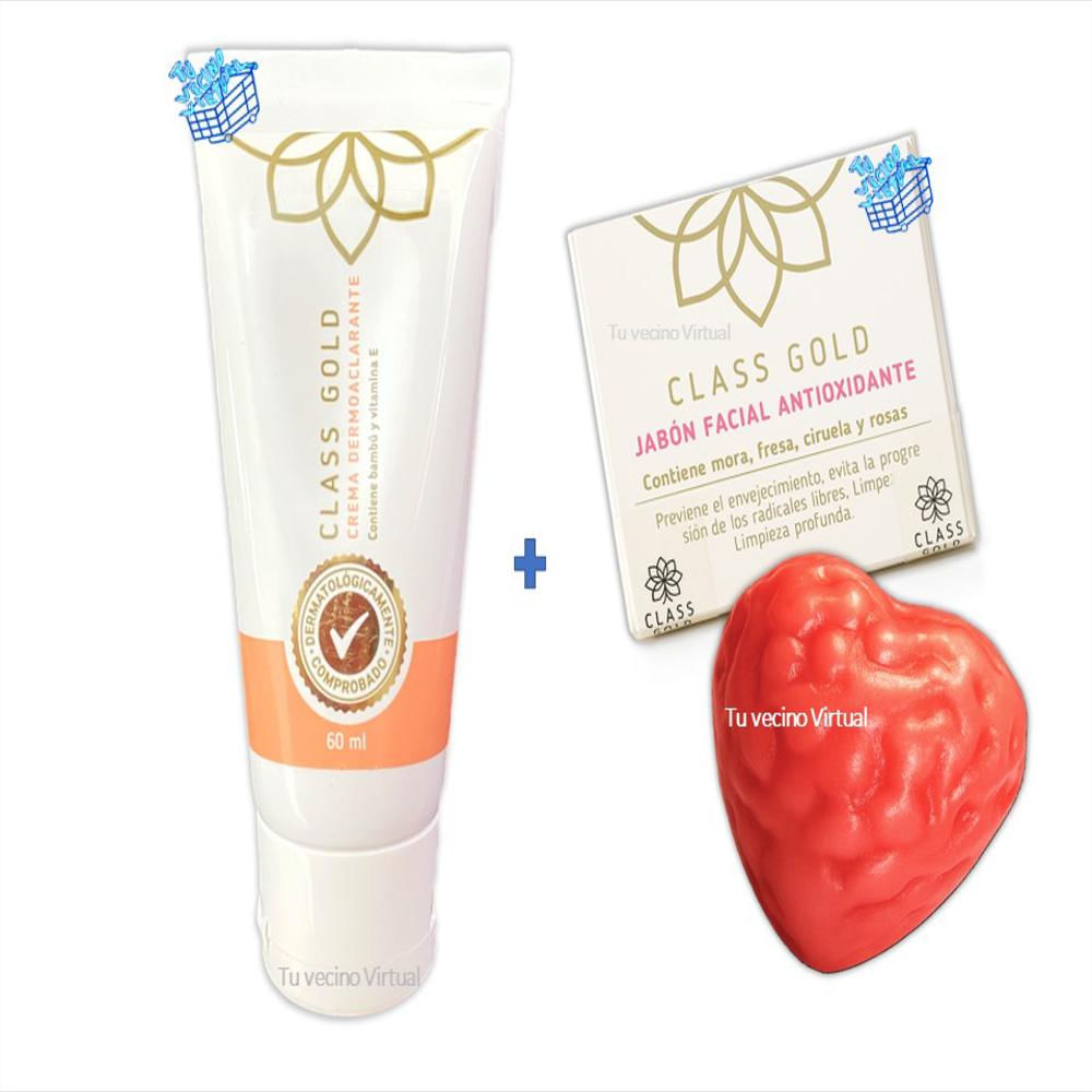 Jabon Facial Y Crema Dermoaclarante Class Gold 60Ml