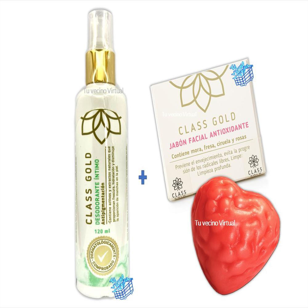 Jabon Facial Y Desodorante Natural Class Gold
