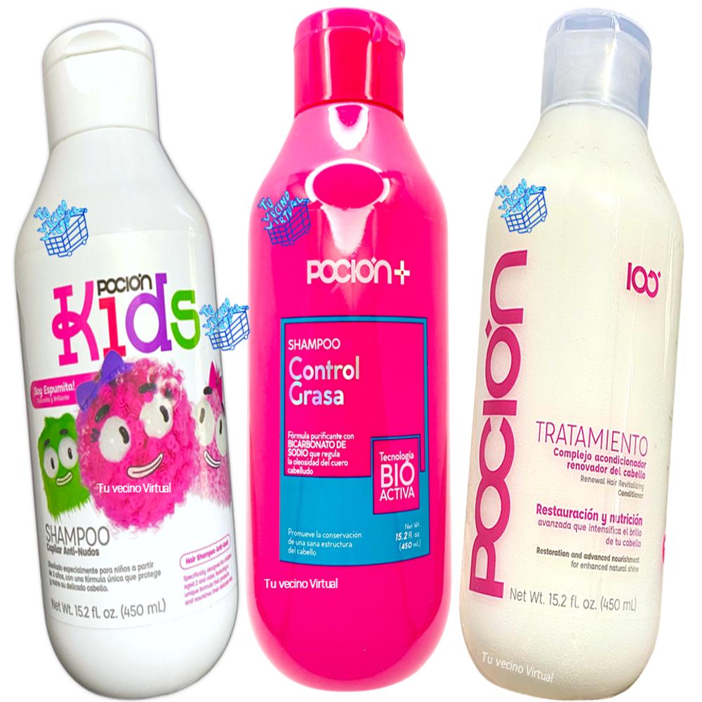 Shampoo Control Grasa X2 Y Tratamiento La Pocion