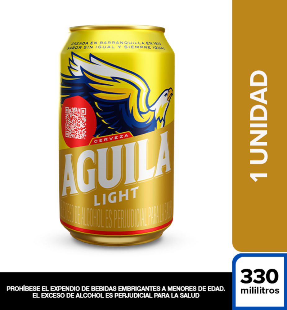 Cerveza águila Light 330ml UND