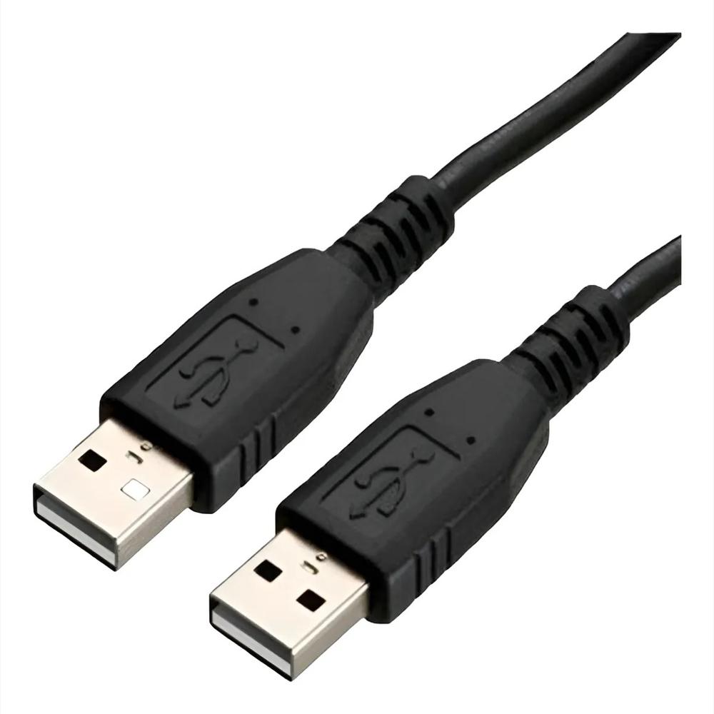 Cable Usb Macho A Macho 60Cm Negro Conexión Datos Rápida img #1
