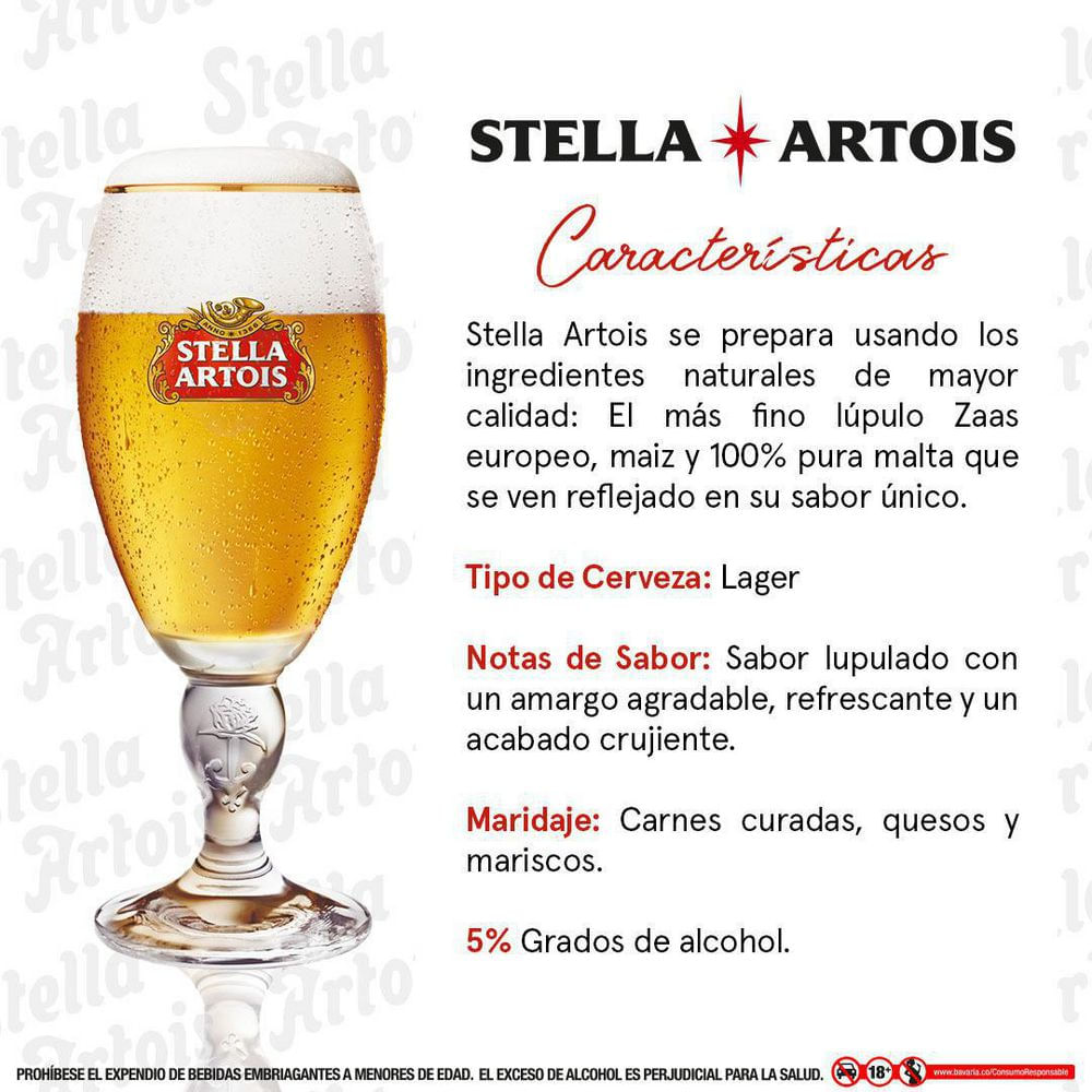 Cerveza STELLA ARTOIS botella (330  ml) img #2
