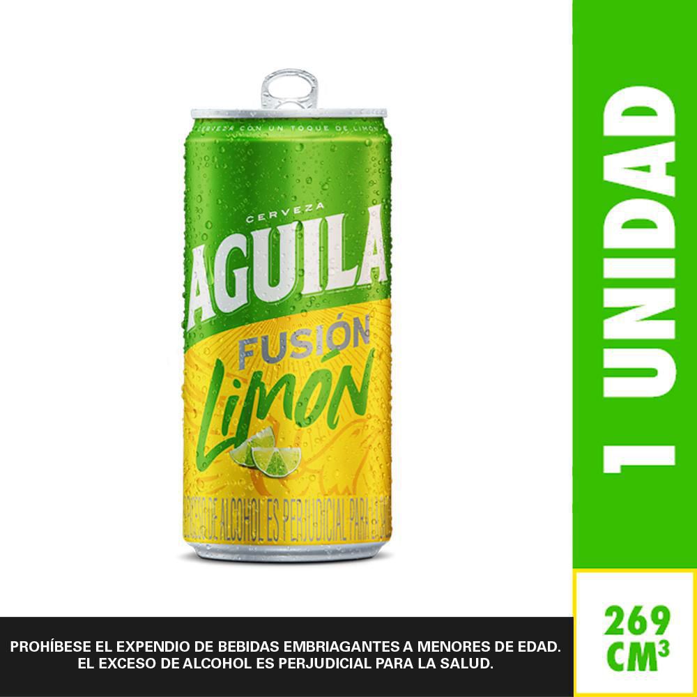 Cerveza AGUILA fusión limón (269  ml) img #1