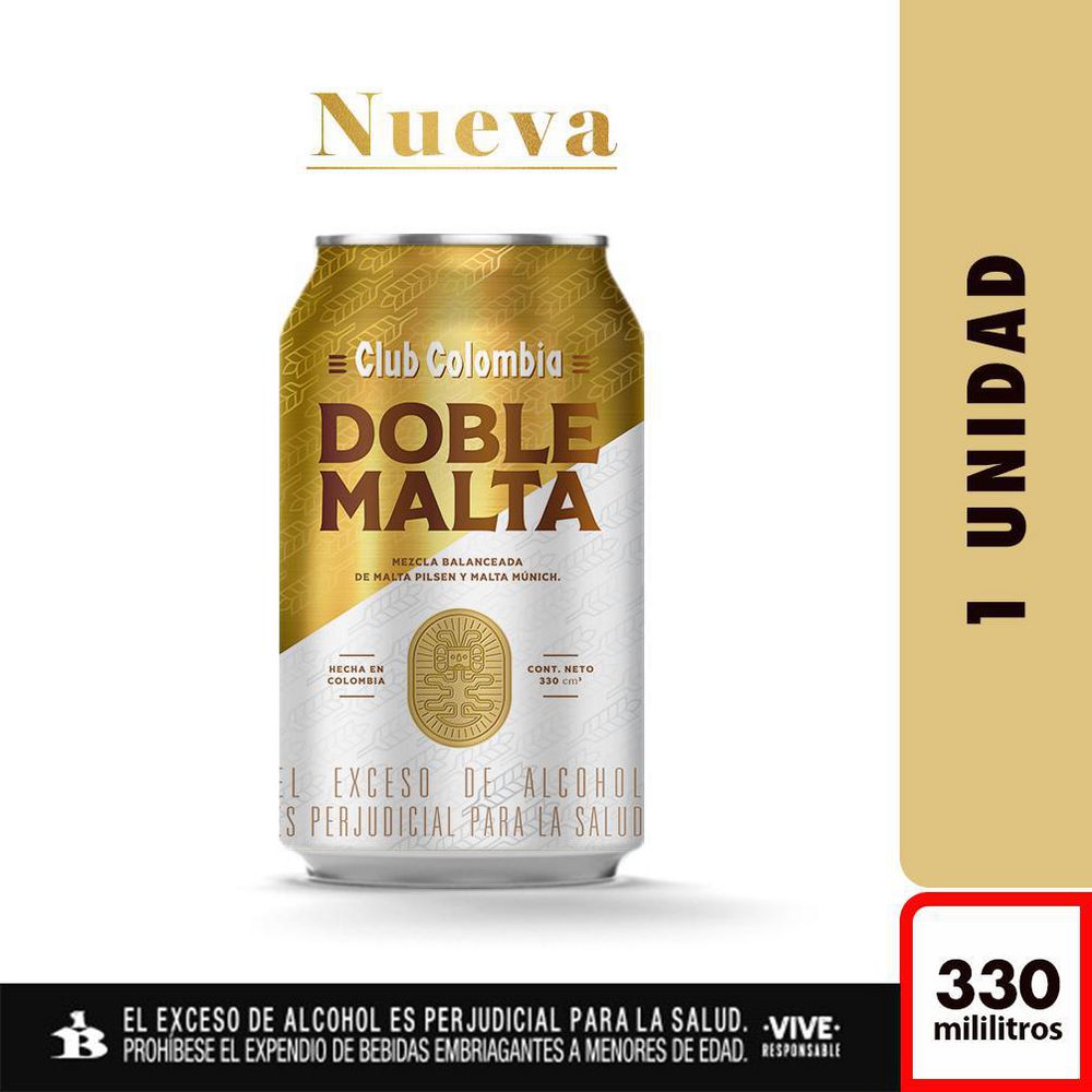 Cerveza CLUB COLOMBIA lata doble malta (330  ml) img #1