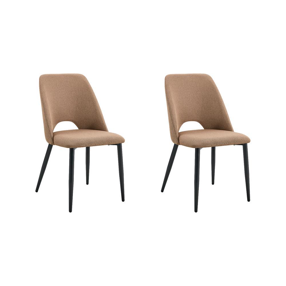 Set De 2 Sillas Urban, Color Marrón, Con Espaldar Y Diseño Moderno