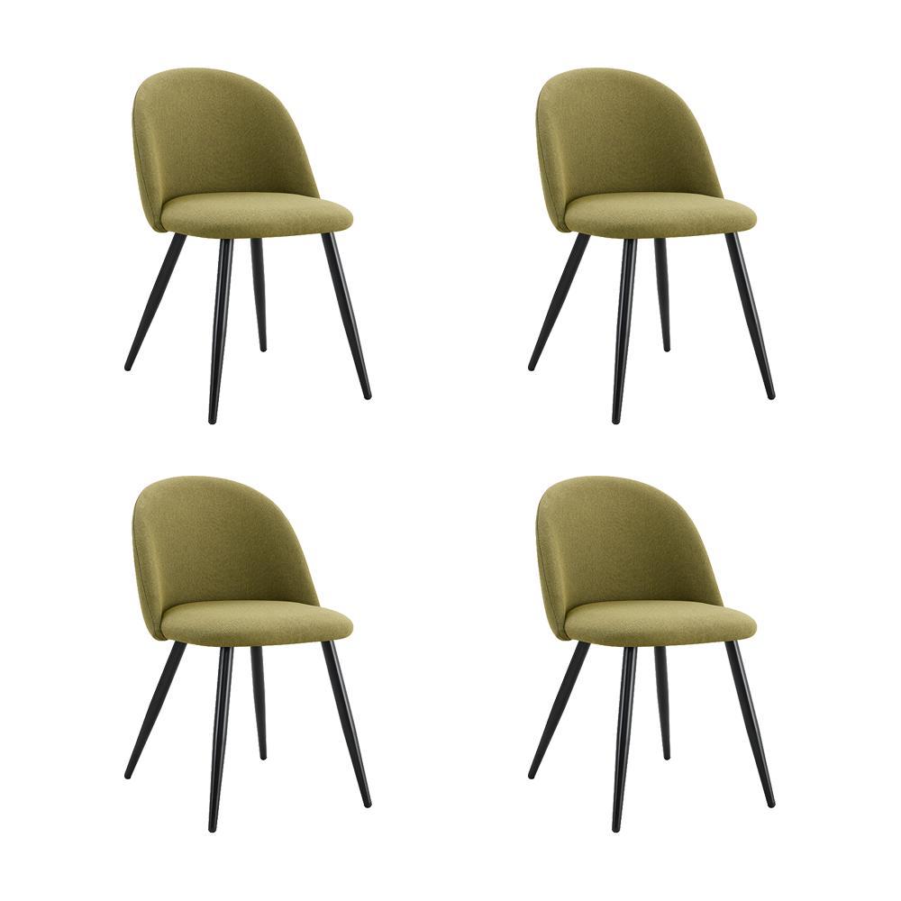 Set De 4 Sillas Core, Color Verde, Con Espaldar Y Diseño Moderno img #1