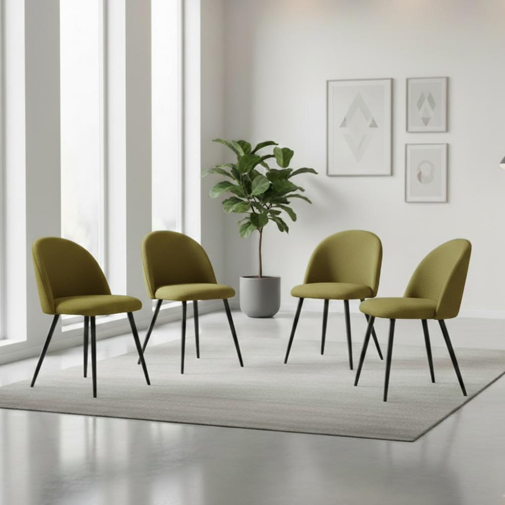 Set De 4 Sillas Core, Color Verde, Con Espaldar Y Diseño Moderno img #2