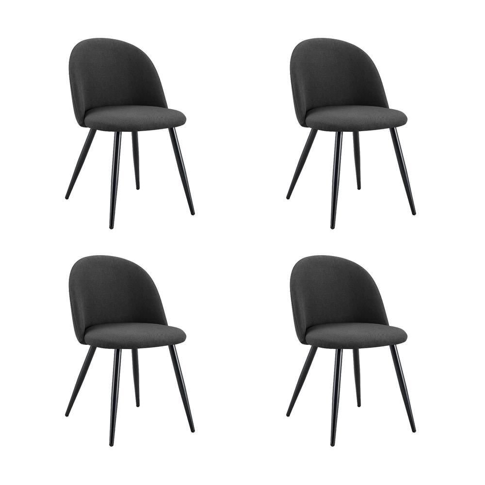 Set De 4 Sillas Core, Color Negro, Con Espaldar Y Diseño Moderno img #1