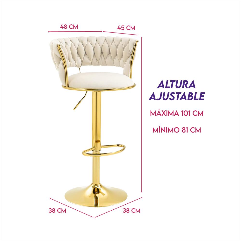 Set X2 Silla Bar Butaco Alta Giratoria Barra Bar Reflarisa img #3