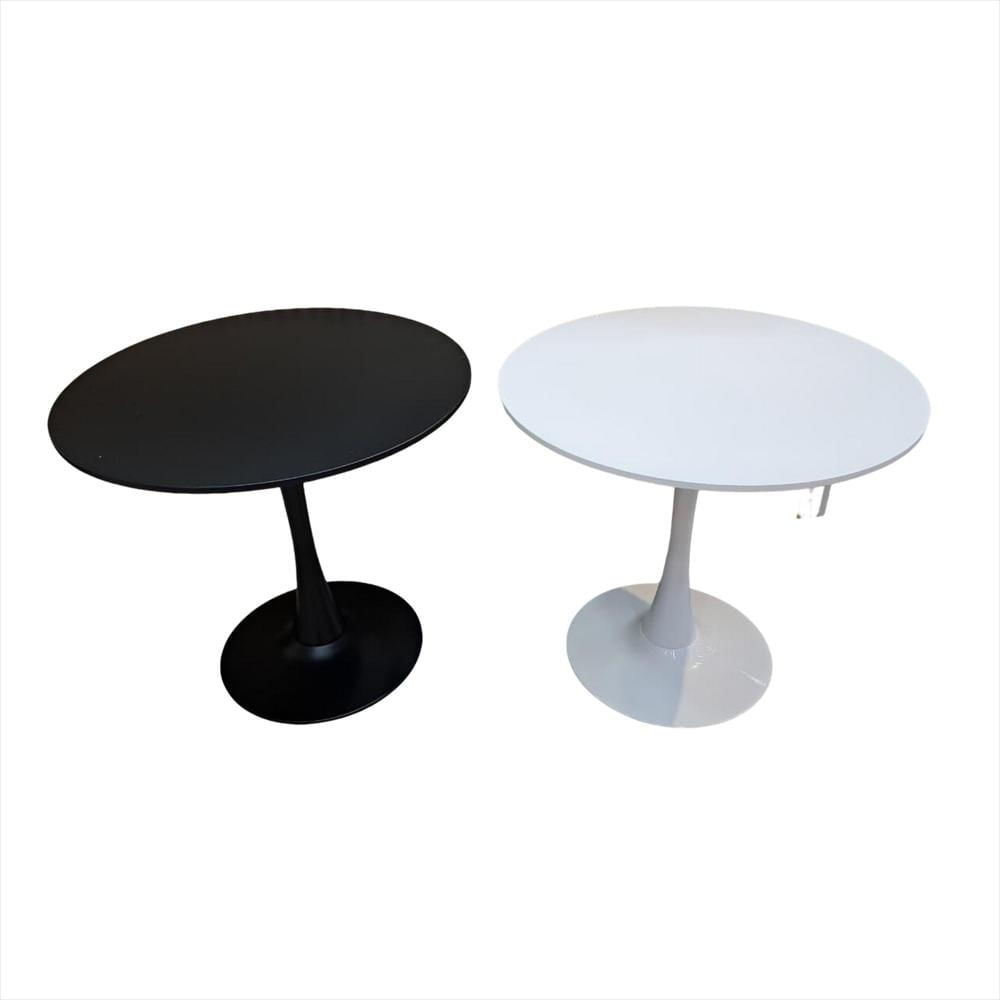 Mesa Redonda Coffee En Mdf De 80 Cm Negra img #3