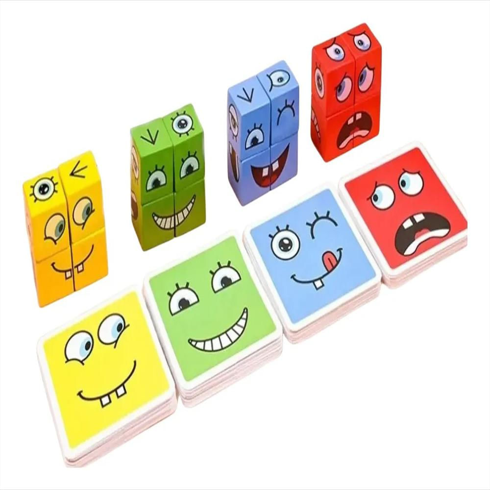 Juego Rompecabezas Expresiones Cubos Armar Juguete img #2