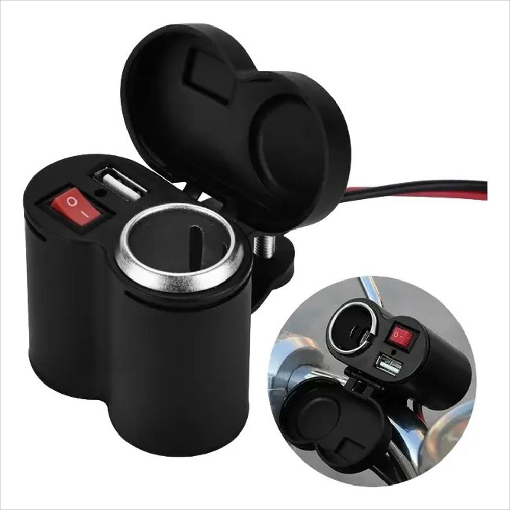 Cargador Moto Usb 5V Encendedor Cigarrera 12V 24V img #1