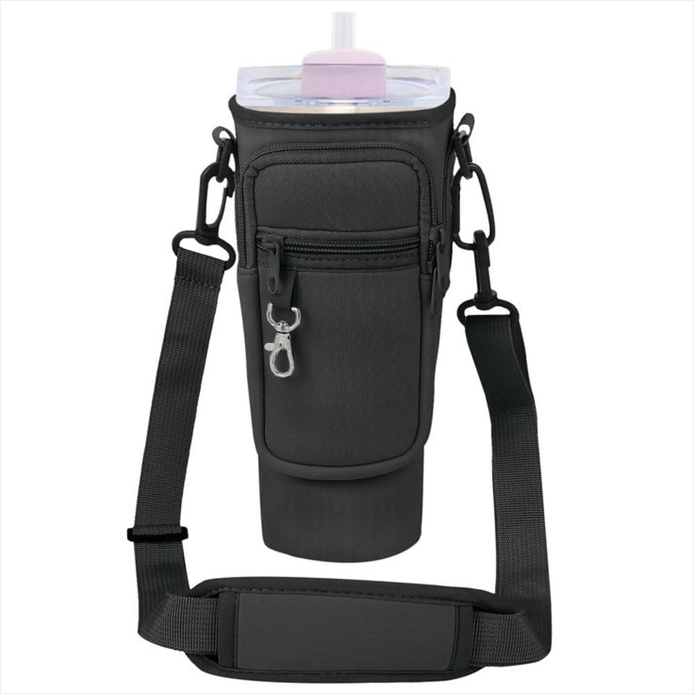 Bolso Estuche De Neopreno Para Termo Con Correa Ajustable Negro img #2