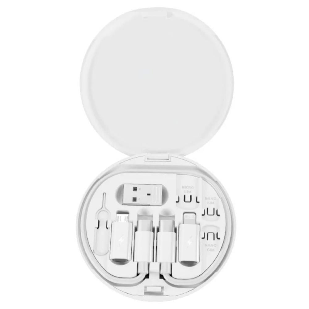 Kit Multifuncional De Datos Y Carga Viajero 60W Estuche 7 En 1 Blanco img #3