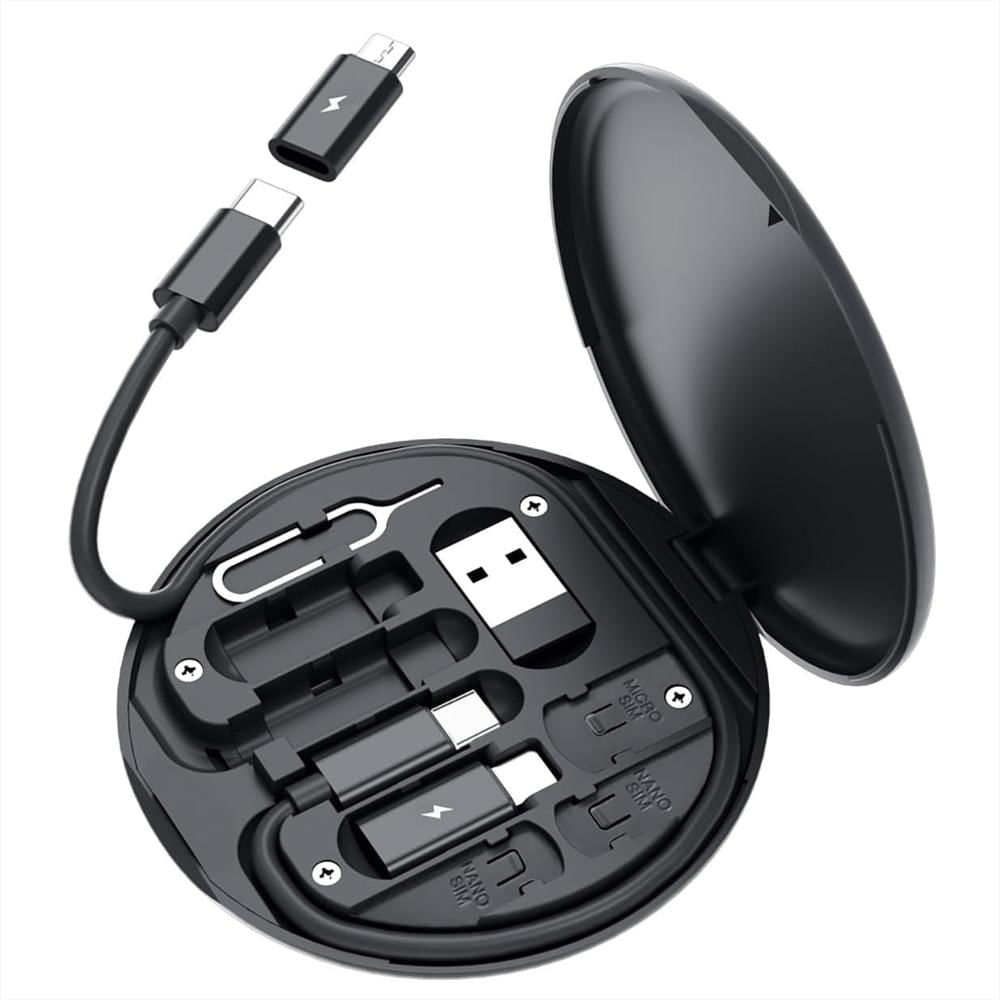 Kit Multifuncional De Datos Y Carga Viajero 60W Estuche 7 En 1 Negro img #1