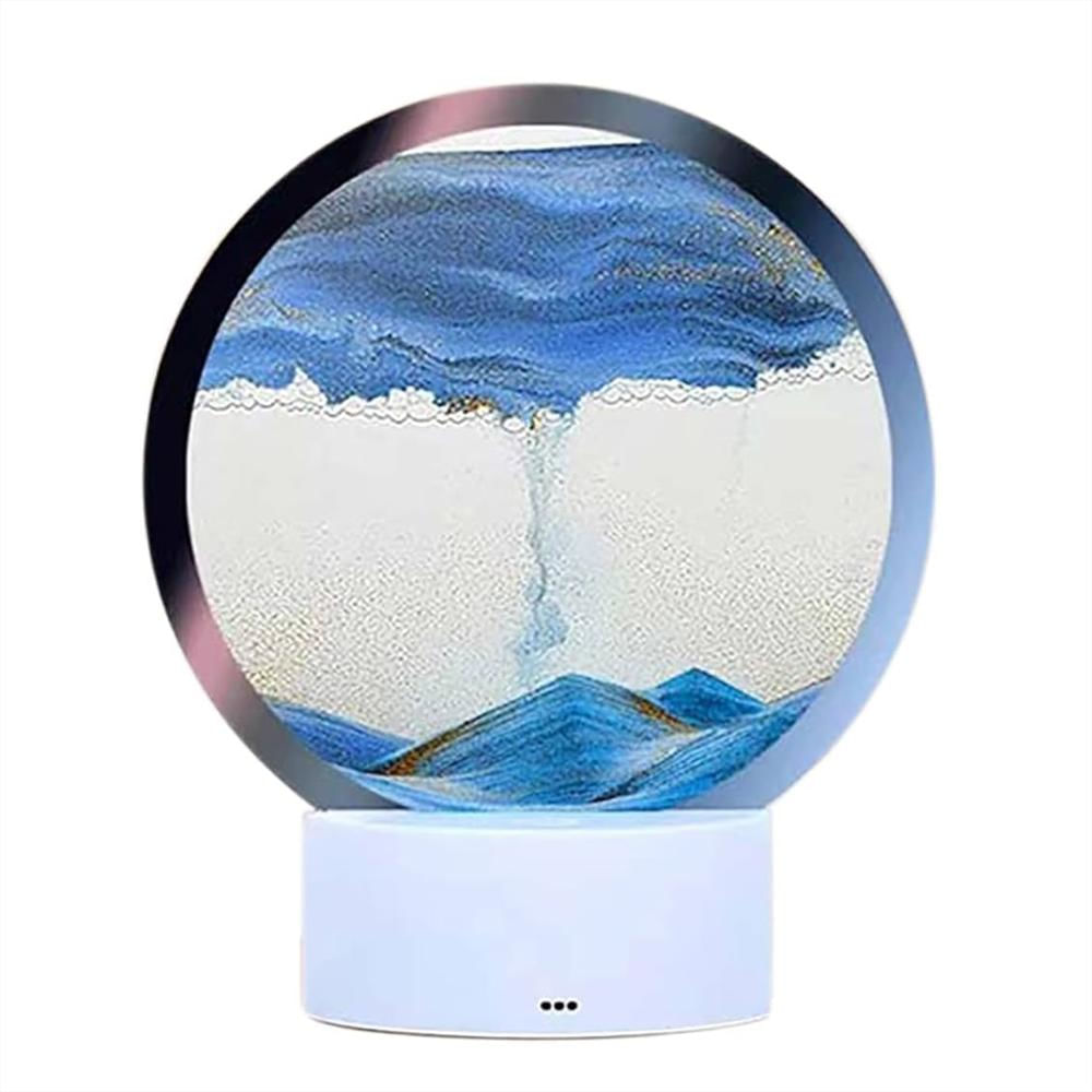 Lámpara Rgb Efecto Arena Movediza 3D Panel Táctil Decorativa Azul img #1