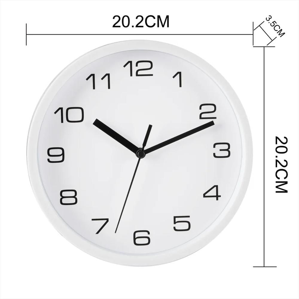 Reloj De Pared Análogo 20Cm Blanco img #1