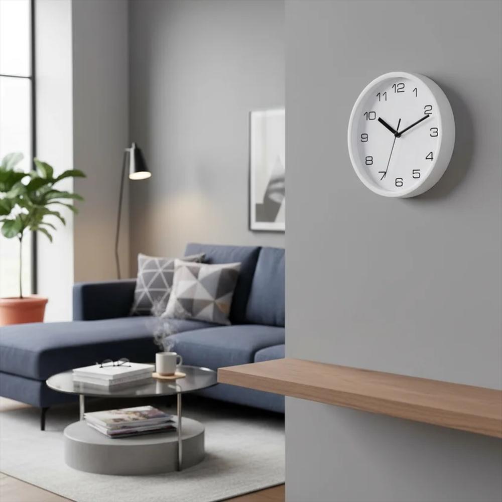 Reloj De Pared Análogo 20Cm Blanco img #2