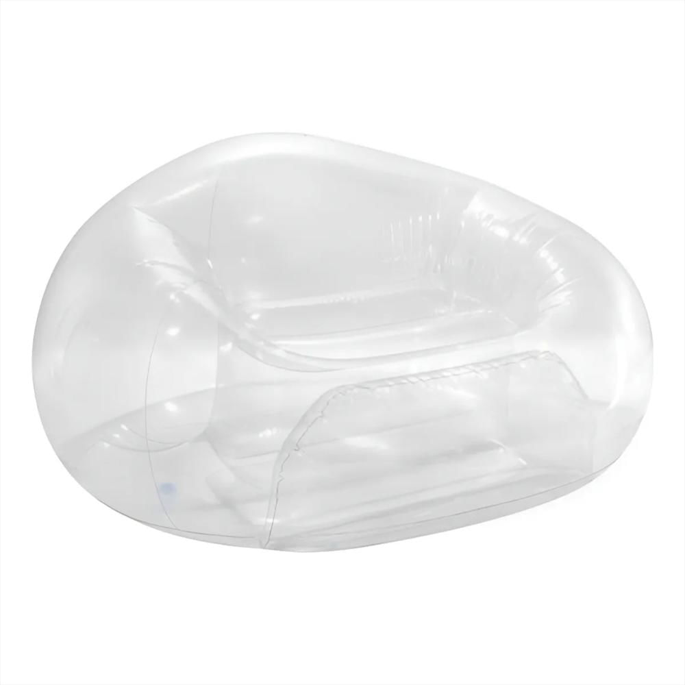 Sillón Inflable Tipo Puff Transparente Intex img #1