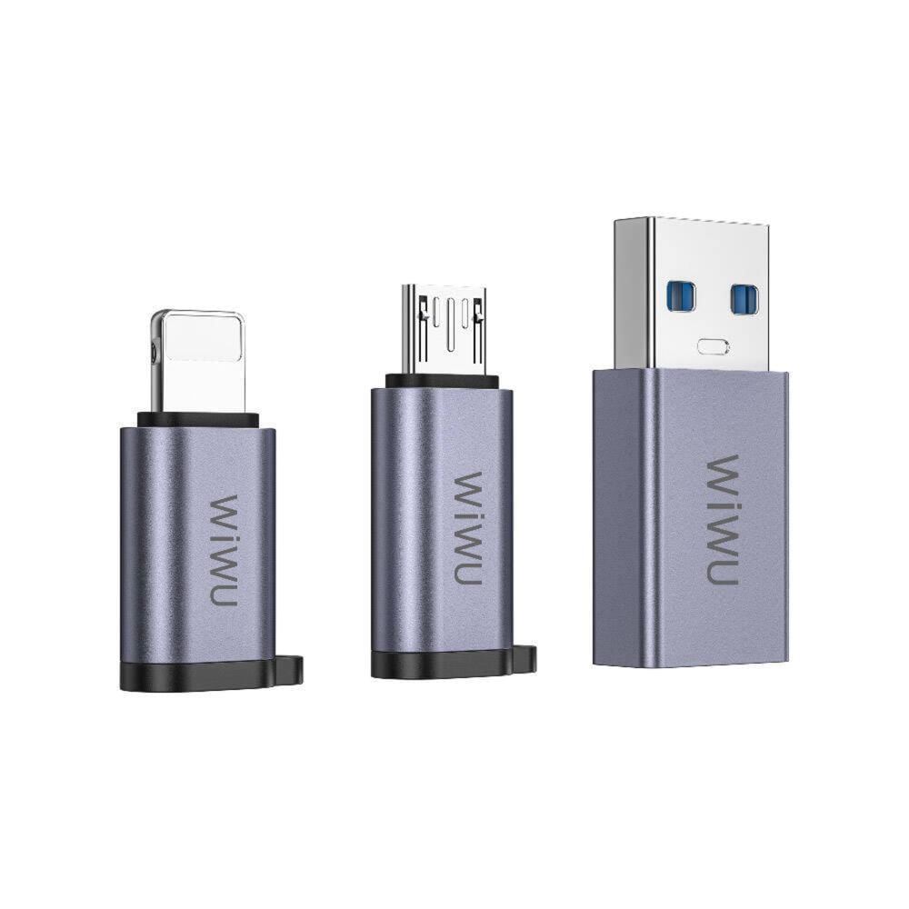 Adaptador Wiwu Wi C031 3 Pack Gris img #1