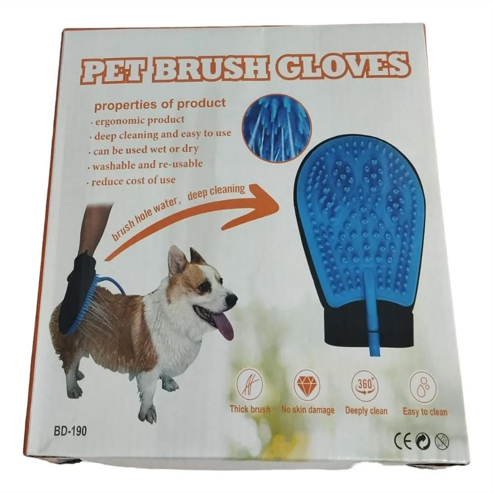 Guante Masajeador Limpieza Mascotas Perros Goma Suave img #3