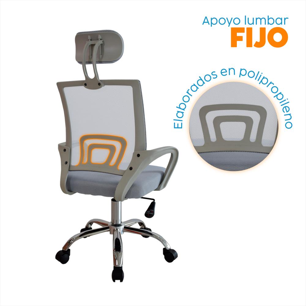 Silla De Escritorio Con Cabecero Atlantis Gris Bonno img #4