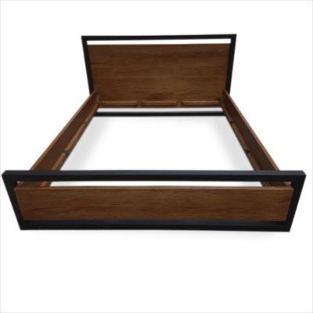 Cama May King 207Cm X 207Cm Roble Y Metal img #3